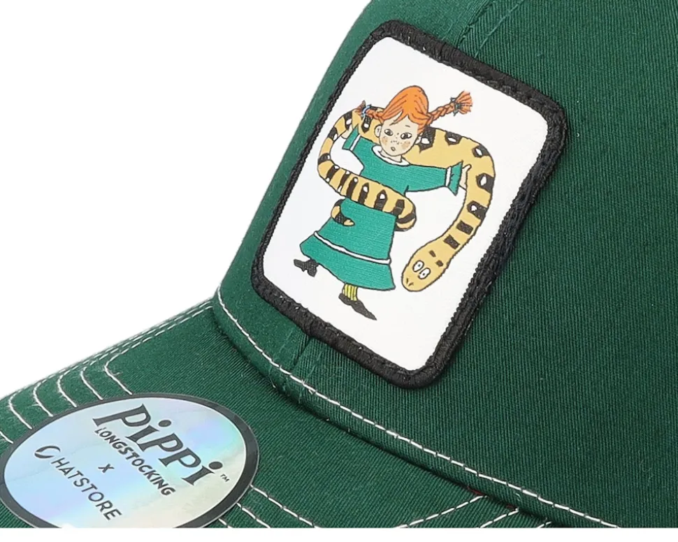 Pippi Snake Green/White Trucker - Pippi Longstocking