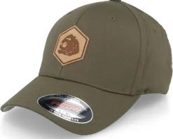 Piranha Skull Hex Patch Khaki Flexfit - Skillfish