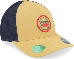 Pitch A Tent 2 Inca Gold W Navy Mesh W Patch Trucker - Black Clover