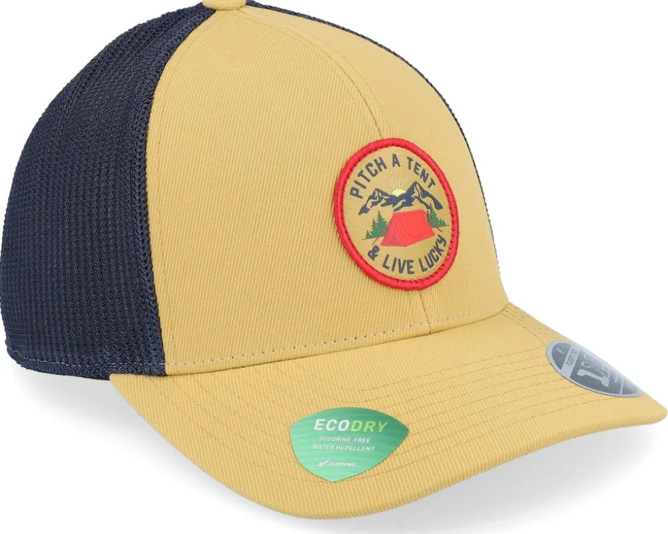 Pitch A Tent 2 Inca Gold W Navy Mesh W Patch Trucker - Black Clover