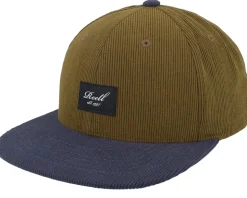 Pitchout Cap Brown/Dark Grey Corduroy Snapback - Reell
