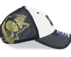 Pittsburgh Penguins Block Party Dad Cap Black/White Trucker - Fanatics