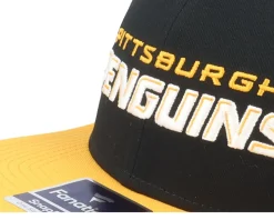 Pittsburgh Penguins Iconic Color Blocked Black/Gold Snapback - Fanatics