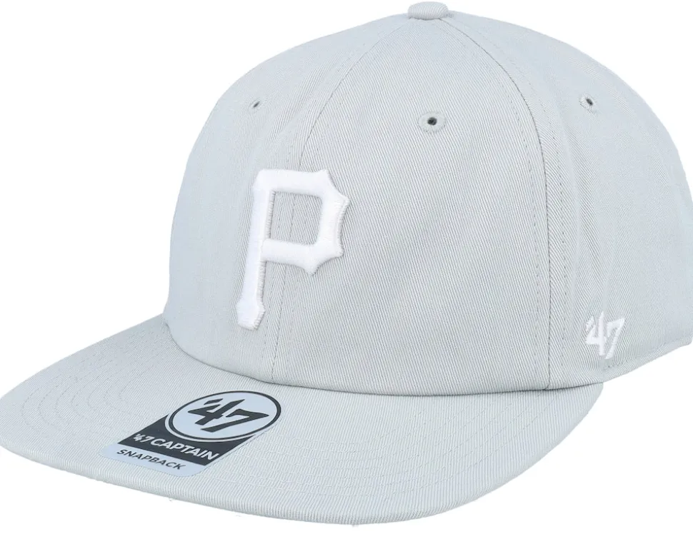 Pittsburgh Pirates Linscott Captain Rl Grey Snapback - 47 Brand