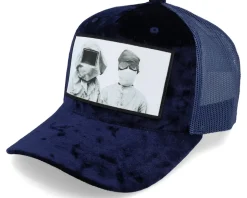 Plague Velvet Navy A-frame Trucker - Calza Pennello