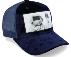 Plague Velvet Navy A-frame Trucker - Calza Pennello