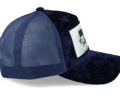 Plague Velvet Navy A-frame Trucker - Calza Pennello