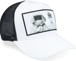 Plague Velvet White/Black A-frame Trucker - Calza Pennello