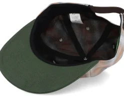 Plaid 6 Panel Hat Orange Strapback - HUF