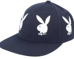 Playboy Rhinestone 6 Panel Navy Snapback - HUF