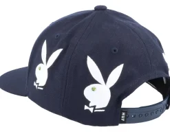 Playboy Rhinestone 6 Panel Navy Snapback - HUF