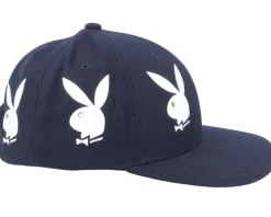 Playboy Rhinestone 6 Panel Navy Snapback - HUF