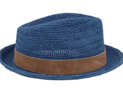 Player Raffia Crochet Blue Straw Hat - Stetson
