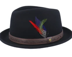 Player Woolfelt Black Fedora - Stetson