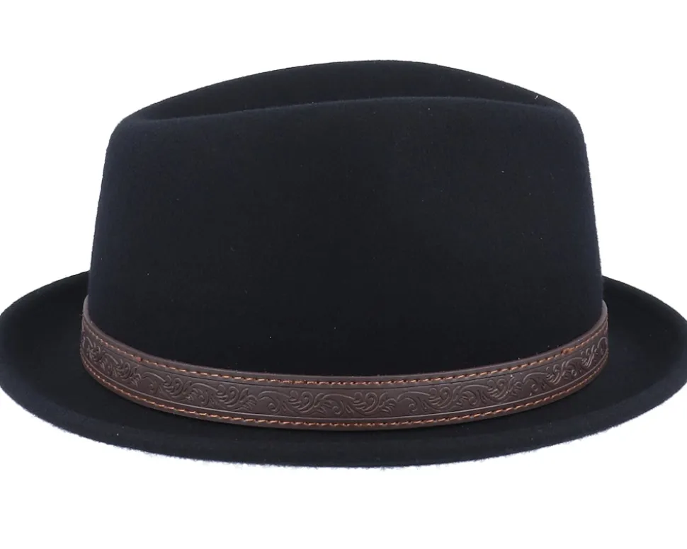 Player Woolfelt Black Fedora - Stetson