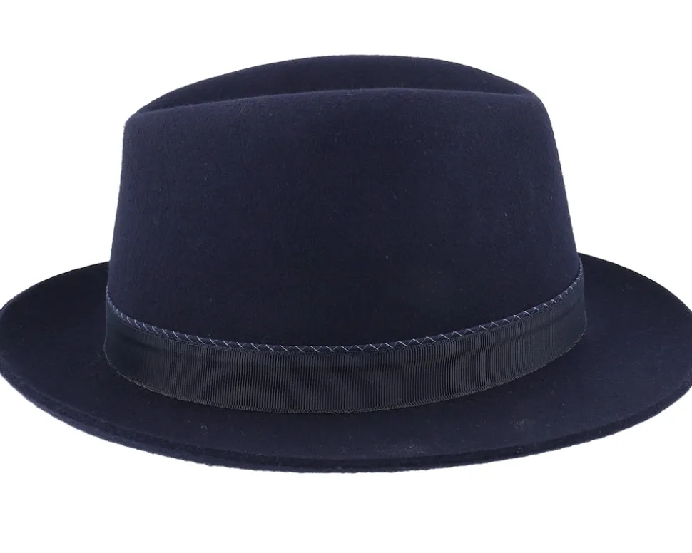 Player Woolfelt Navy Fedora - Stetson