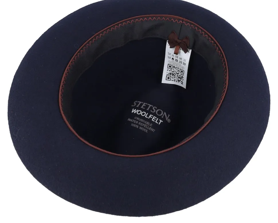 Player Woolfelt Navy Fedora - Stetson