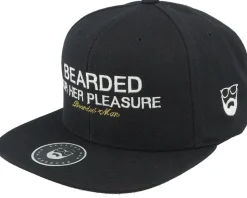 Pleasure Black Snapback - Bearded Man