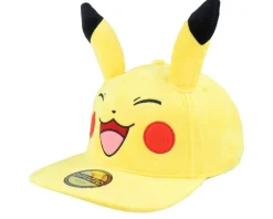 Pokémon Happy Pikachu Plush Yellow Snapback - Difuzed