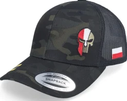 Poland Army Skull Multicam Black Trucker - Army Head