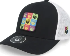 Pop Art Patch Black/white Trucker - Bearded Man