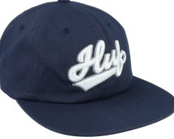 Pop Fly 6 Panel Hat Navy Strapback - HUF