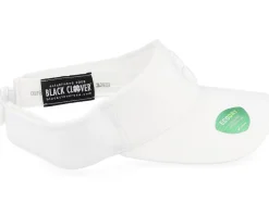 Premier 12 White W 3d White Clover Visor - Black Clover