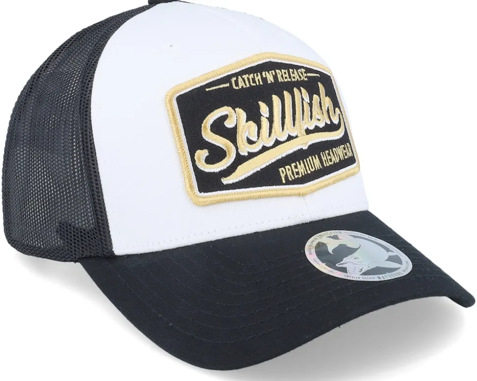 Premium Fishing Retro Black/White/Black Trucker - Skillfish