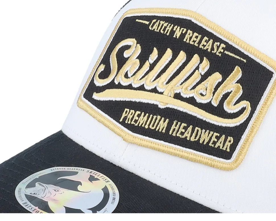 Premium Fishing Retro Black/White/Black Trucker - Skillfish