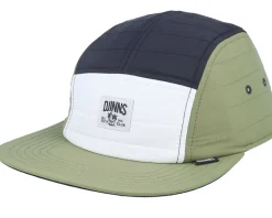 Puffy Nylon Cap White/Black/Olive 5-Panel - Djinns