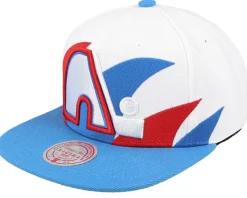 Quebec Nordiques Vintage Sharktooth White/Blue Snapback - Mitchell & Ness
