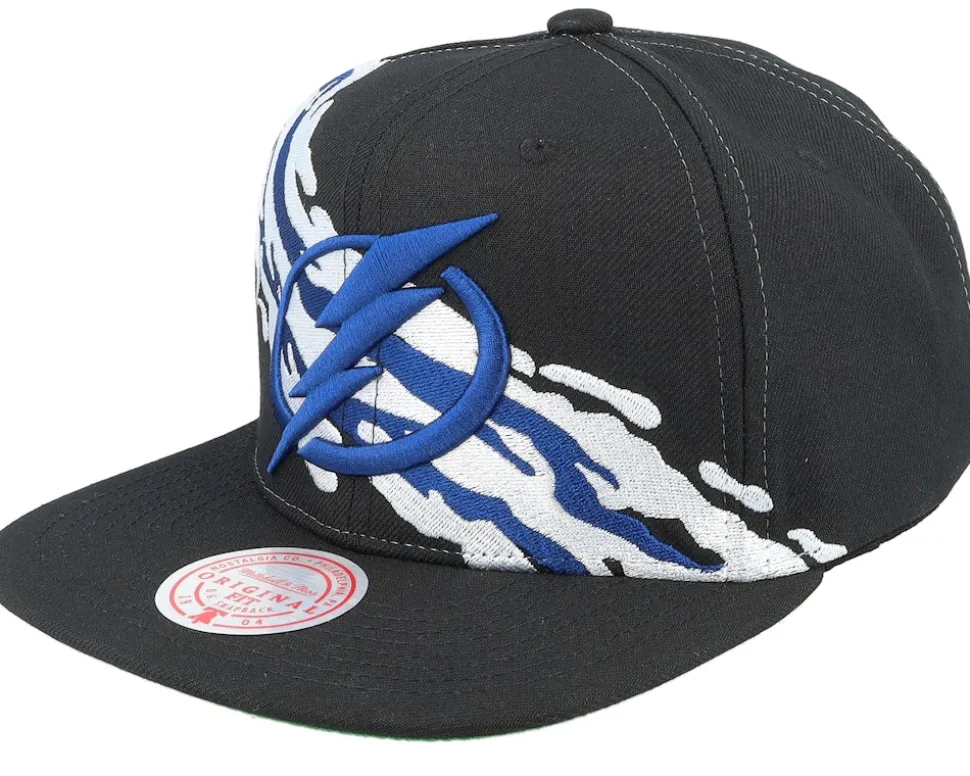 Quebec Nordiques Vintage Paintbrush Black Snapback - Mitchell & Ness