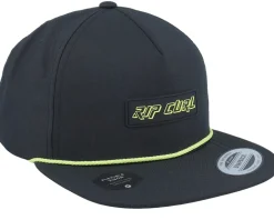 Quick Dry Cap Black Snapback - Rip Curl