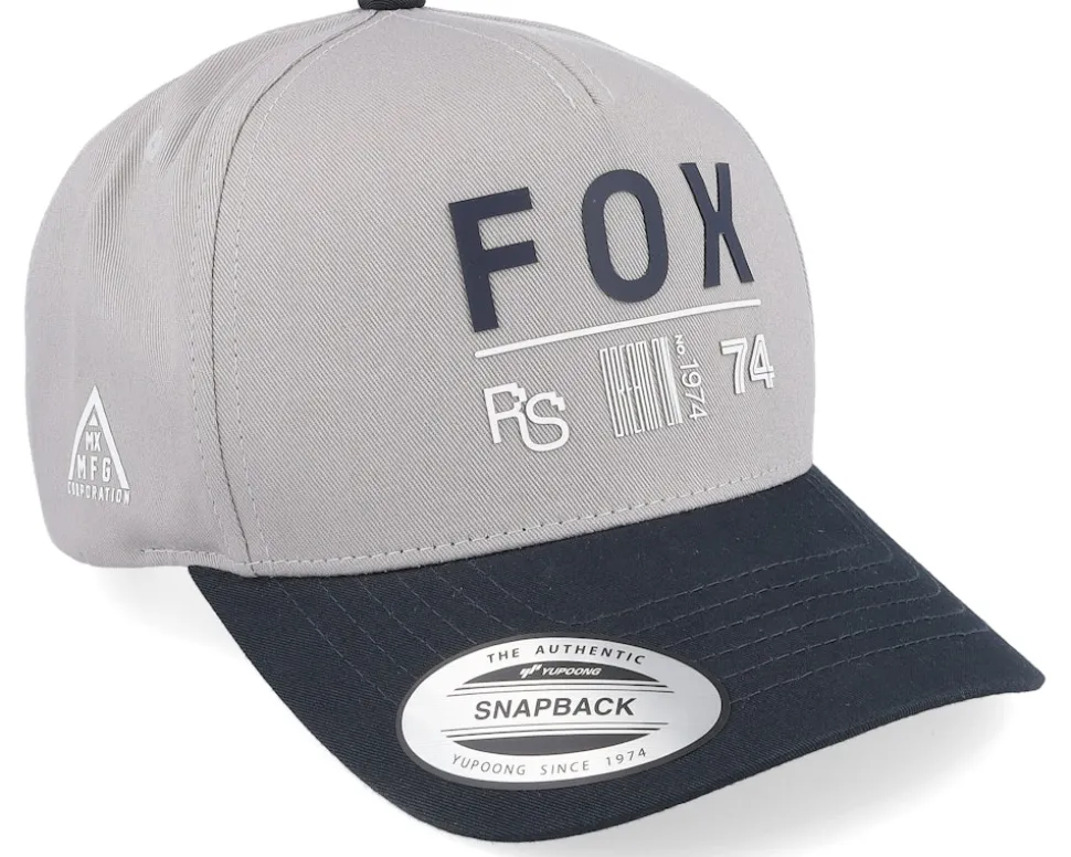 Race Spec Hat Steel Grey/Black A-Frame Adjustable - Fox