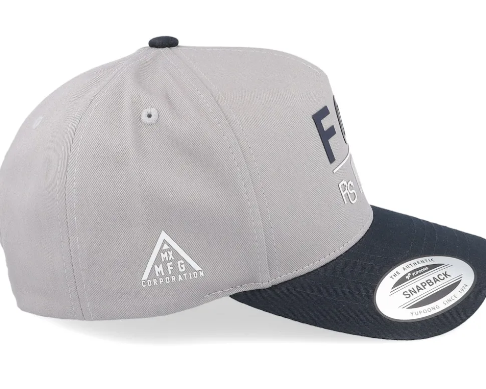 Race Spec Hat Steel Grey/Black A-Frame Adjustable - Fox