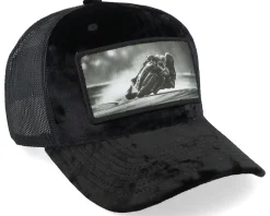 Racing Motorcycle Bike Velvet Black A-Frame Trucker - Calza Pennello