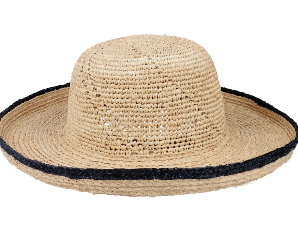 Raffia Bolero Crochet And Braid Mix Linen Straw Hat - Seeberger