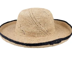 Raffia Bolero Crochet And Braid Mix Linen Straw Hat - Seeberger