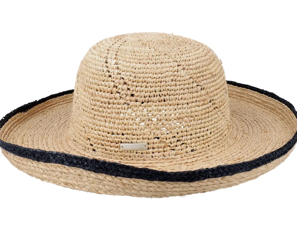 Raffia Bolero Crochet And Braid Mix Linen Straw Hat - Seeberger