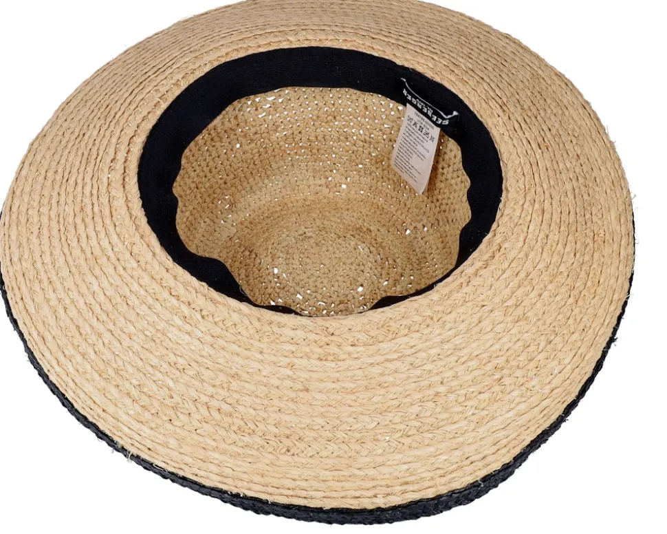 Raffia Bolero Crochet And Braid Mix Linen Straw Hat - Seeberger