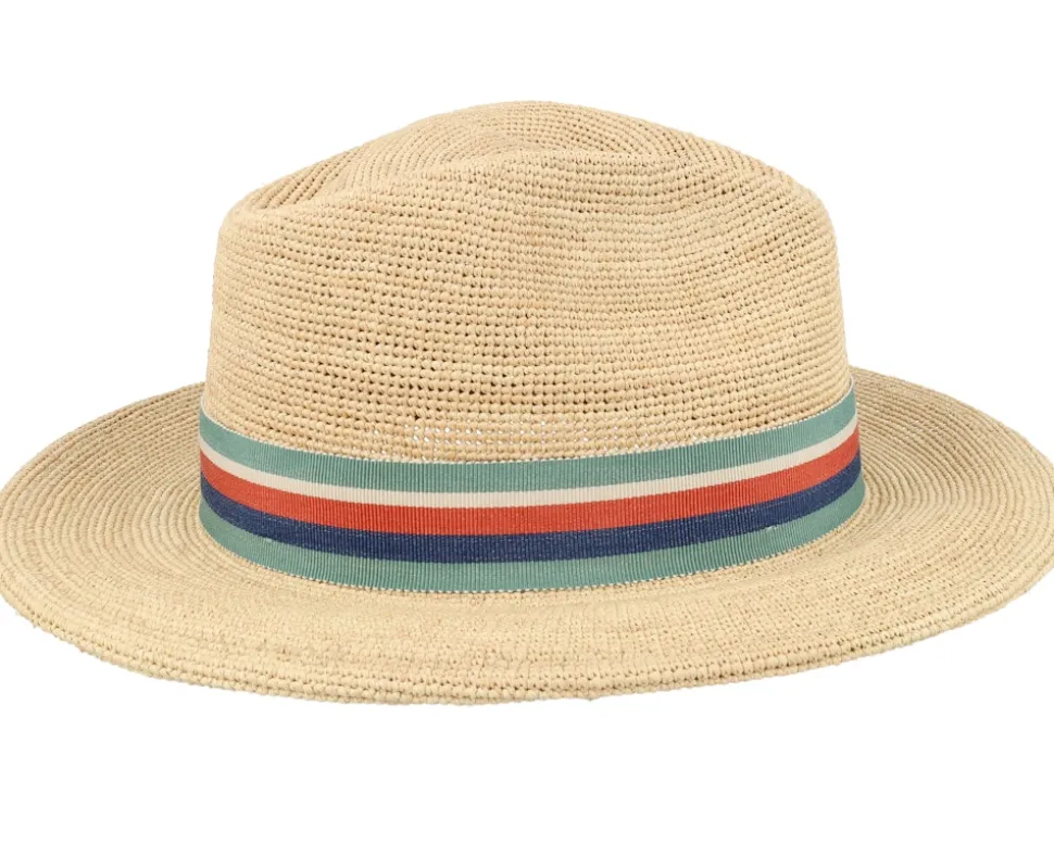 Raffia Crochet Beige Traveller Straw Hat - Stetson