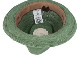 Raffia Crochet Olive Trilby Straw Hat - Stetson