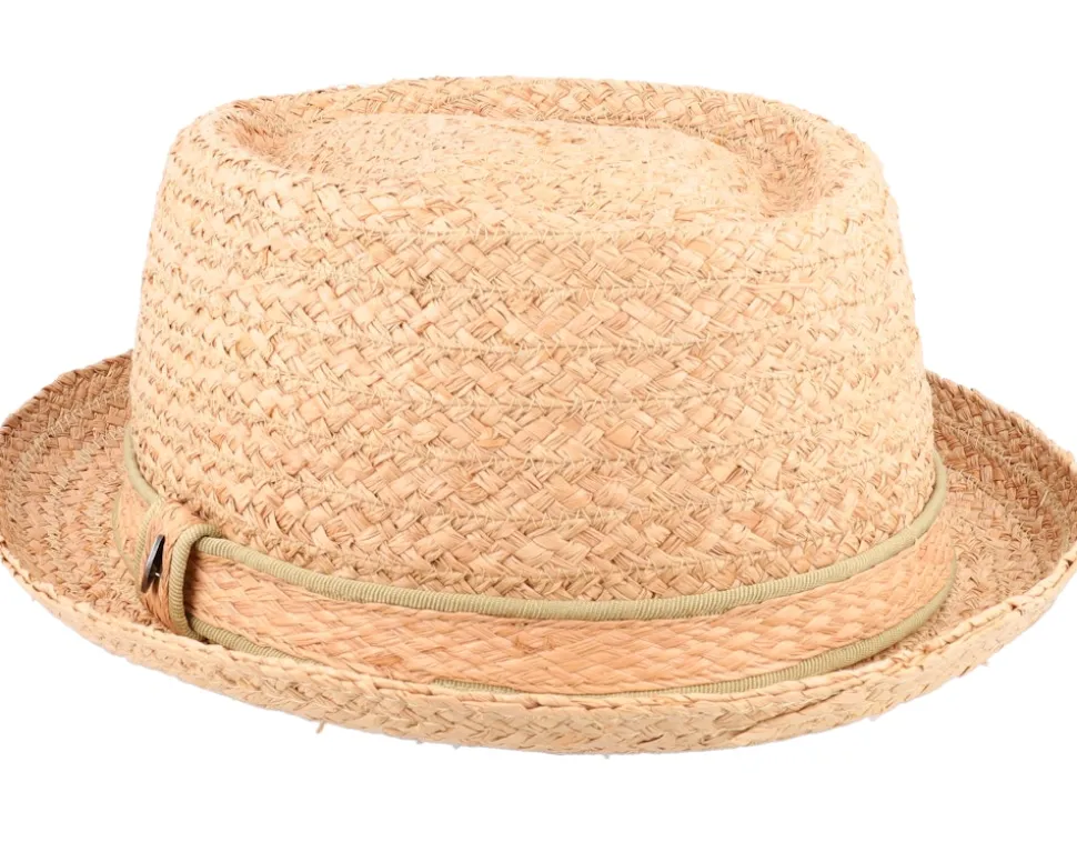 Raffia Diamond Crown Straw Pork Pie - Jaxon & James