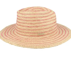 Raffia Fedora Pink/Linen Straw Hat - Seeberger