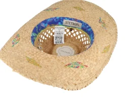 Raffia Stetson Festival Beige Western Straw Hat - Stetson