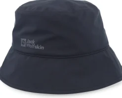 Rain Hat Black Bucket - Jack Wolfskin