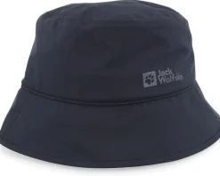 Rain Hat Black Bucket - Jack Wolfskin