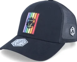 Rainbow D20 Patch Black Trucker