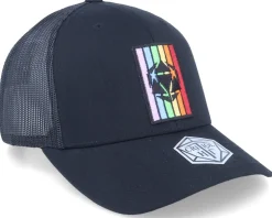 Rainbow D20 Patch Black Trucker