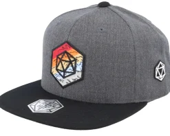 Rainbow Hex D20 Patch Char/Black Snapback - Coal